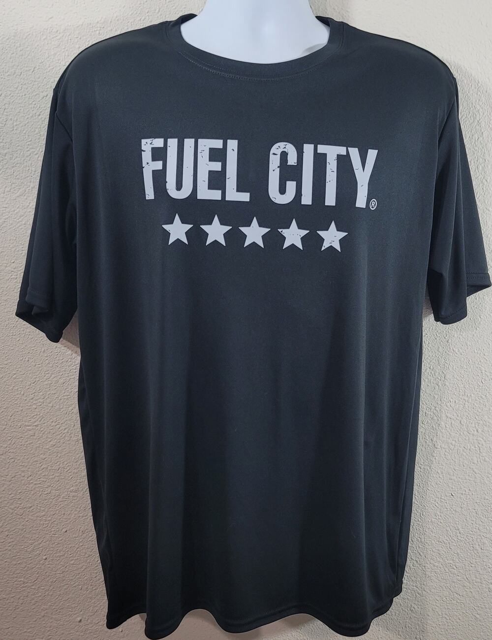 Port & Company Black White Fuel City Graphic Shirt Large New Without Tags Soft